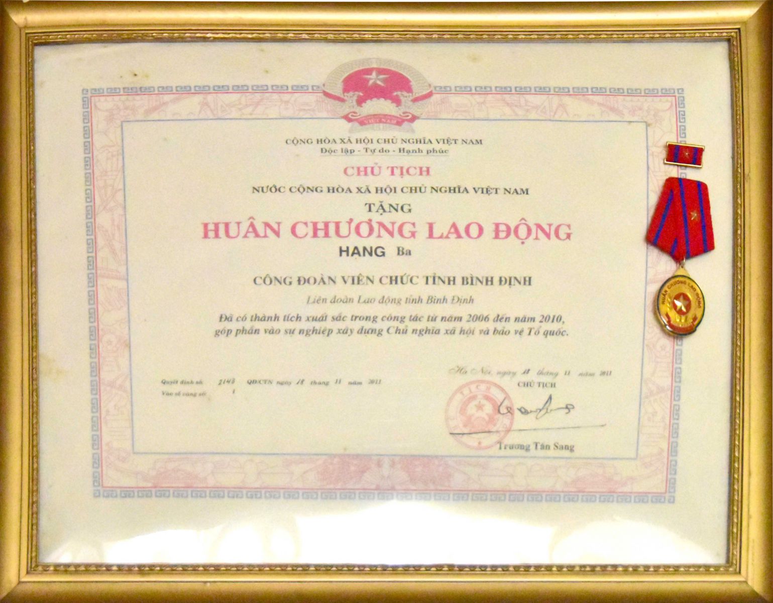 Huân chương Lao động Hạng 3